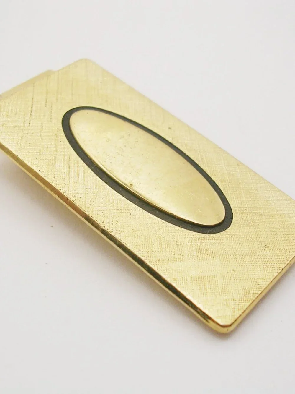 Vintage Money Clip Banknote Holder gold tone ANSON